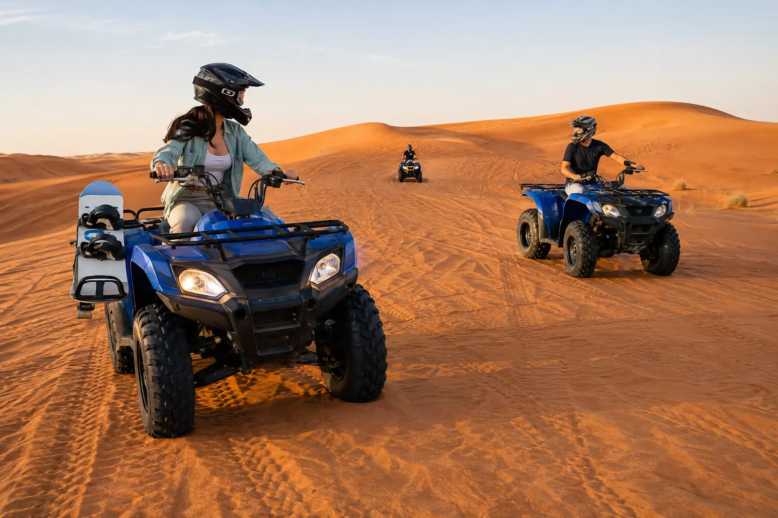 Quad bike adventure across UAE desert dunes